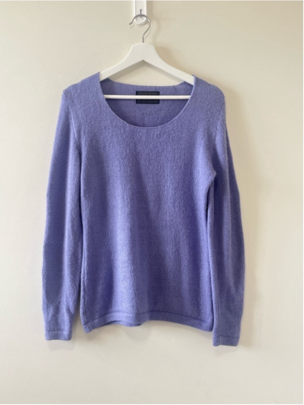 CHASKI PERU 100% ALPACA Lilac Scoop Neck Knit Sweater